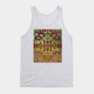 The Jungle- Metallic Mixed Media Tank Top